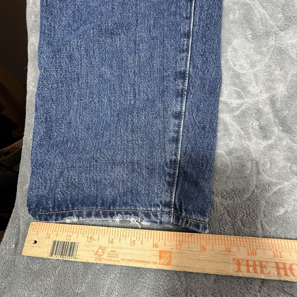 Levis Baggy Dad Jeans Womens 27 (Fits 29x30) Blue Denim Straight Barrel Loose - Picture 14 of 16